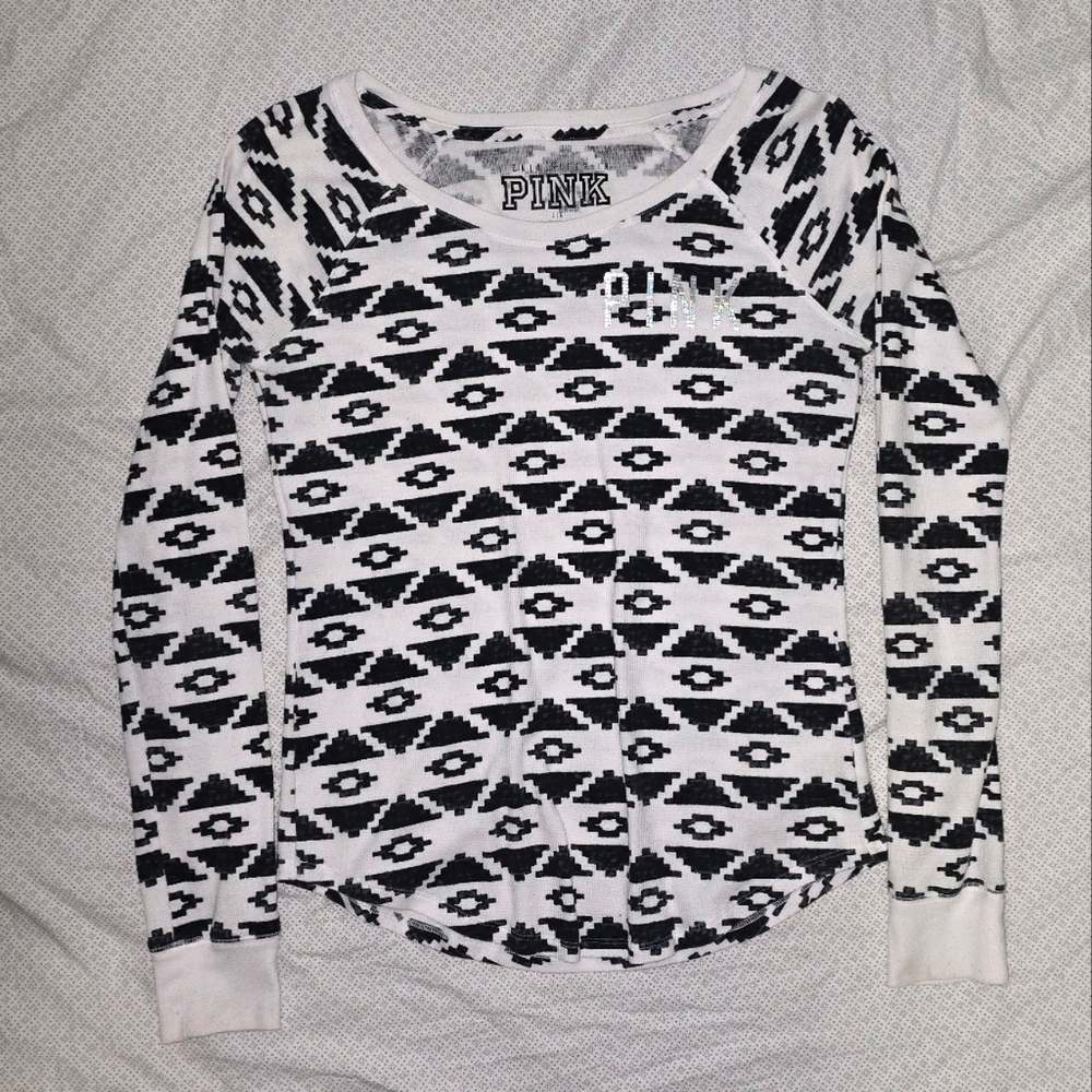 Pink thermal long sleeve shirt